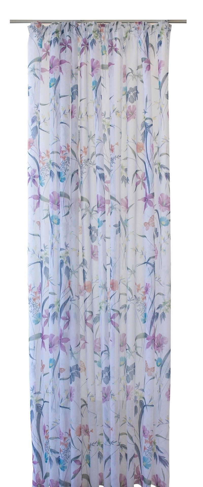 ATHENA Pink floral Custom Made Curtain - sheer