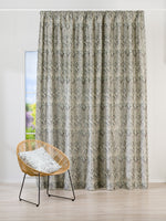 Middle Cove Grey/ turquoise Custom Made Curtains